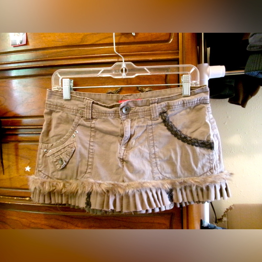 UNIONBAY Tan Pleated Skirt